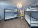 Bedroom 4 W/2 sets of twin over twin bunks